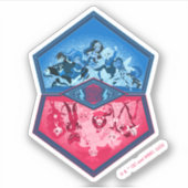DC Super Hero Meisjes Teamwork Battle Sticker (Voorkant)