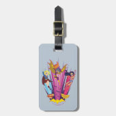 DC Super Hero Meisjes Trio Bagagelabel (Voorkant verticaal)
