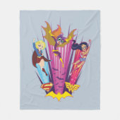 DC Super Hero Meisjes Trio Fleece Deken (Voorkant)