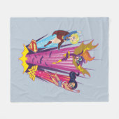 DC Super Hero Meisjes Trio Fleece Deken (Voorkant (Horizontaal))
