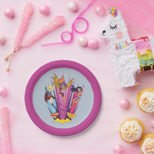 DC Super Hero Meisjes Trio Papieren Bordje (Feest)