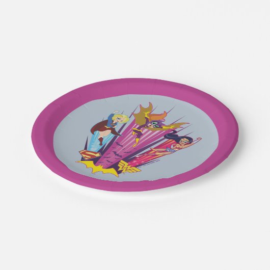 DC Super Hero Meisjes Trio Papieren Bordje (Gekanteld)