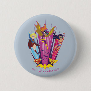 DC Super Hero Meisjes Trio Ronde Button 5,7 Cm
