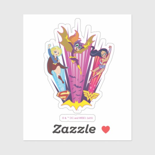 DC Super Hero Meisjes Trio Sticker (Vel)