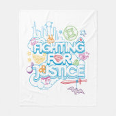 DC Super Hero Meisjes Vechten Voor Gerechtigheid Fleece Deken (Voorkant)