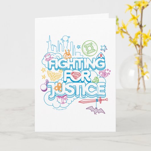 DC Super Hero Meisjes Vechten Voor Gerechtigheid Kaart (Gele Bloem)