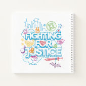 DC Super Hero Meisjes Vechten Voor Gerechtigheid Notitieboek (Achterkant)