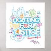 DC Super Hero Meisjes Vechten Voor Gerechtigheid Poster (Voorkant)