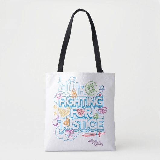 DC Super Hero Meisjes Vechten Voor Gerechtigheid Tote Bag (Voorkant)