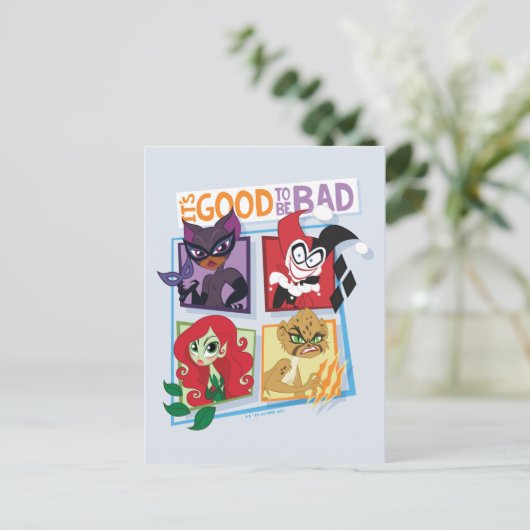 DC Super Schurk Meisjes Het is goed om slecht te z Briefkaart (Staand voorkant)