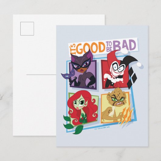 DC Super Schurk Meisjes Het is goed om slecht te z Briefkaart (Voorkant / Achterkant)