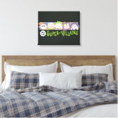 DC Super-Schurken Cartoon Line-Up Canvas Afdruk (Insitu (Slaapkamer))