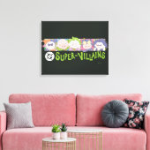 DC Super-Schurken Cartoon Line-Up Canvas Afdruk (Insitu (Woonkamer))