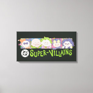DC Super-Schurken Cartoon Line-Up Canvas Afdruk