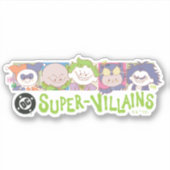 DC Super-Schurken Cartoon Line-Up Sticker (Voorkant)