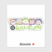 DC Super-Schurken Cartoon Line-Up Sticker (Vel)
