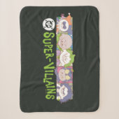 DC Super-Schurken Cartoon Lineup Sherpa Deken (Voorkant)