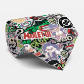 DC Super-Schurken Cartoon Patroon Stropdas (Opgerold)