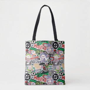 DC Super-Schurken Cartoon Patroon Tote Bag