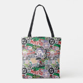DC Super-Schurken Cartoon Patroon Tote Bag (Achterkant)