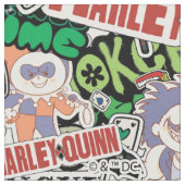 DC Super-Schurken Cartoonpatroon Stof (Close Up)