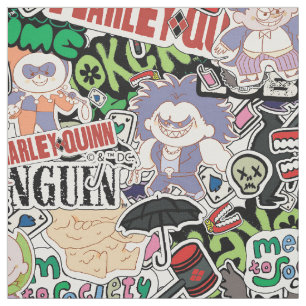 DC Super-Schurken Cartoonpatroon Stof