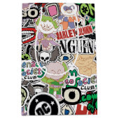 DC Super-Villains Cartoon Pattern Medium Cadeauzakje (Voorkant)