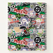 DC Super-Villains Cartoon Pattern Notitieboek (Achterkant)