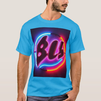DC T-shirt blauw Neon Design