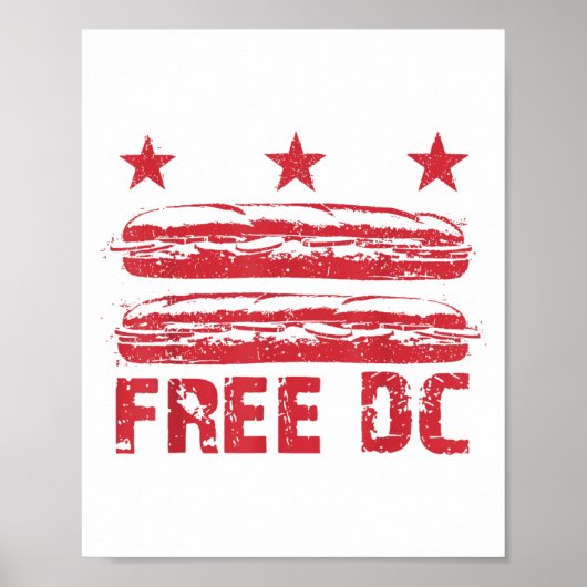 DC The Sandwich Guy Free DC, DC Flag Sub Sandwiche Poster (Voorkant)