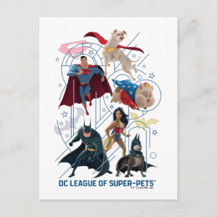 DC Trinity Heroes & Super Pets Briefkaart