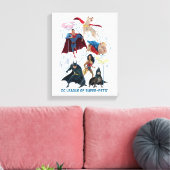 DC Trinity Heroes & Super Pets Canvas Afdruk (Insitu (Woonkamer))
