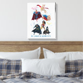 DC Trinity Heroes & Super Pets Canvas Afdruk (Insitu (Slaapkamer))