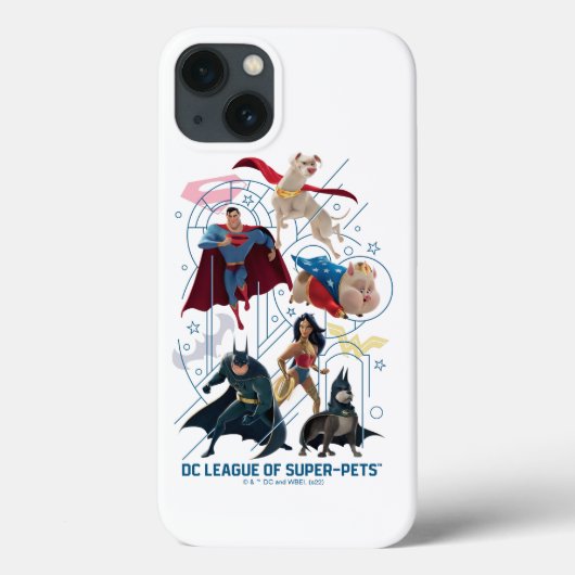 DC Trinity Heroes & Super Pets Case-Mate iPhone Case (Achterkant)