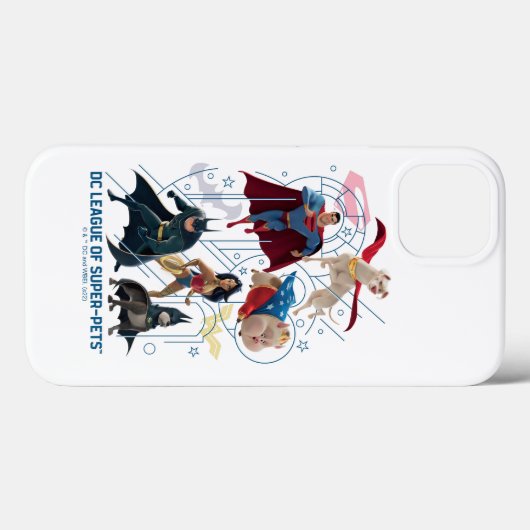 DC Trinity Heroes & Super Pets Case-Mate iPhone Case (Achterkant (horizontaal))