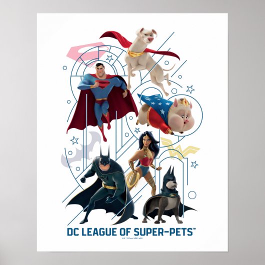 DC Trinity Heroes & Super Pets Poster (Voorkant)