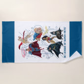 DC Trinity Heroes & Super Pets Strandlaken (Voorkant)