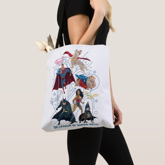 DC Trinity Heroes & Super Pets Tote Bag (Dichtbij)
