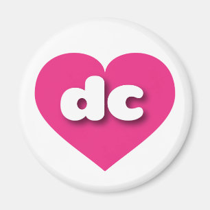 dc warm roze hart - Ik hou van dc Magneet