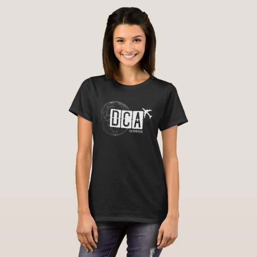 DCA-luchthavencode Reizen T-shirt (Voorkant volledig)