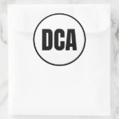DCA - Washington DC - Nationaal Ronde Sticker (Tas)