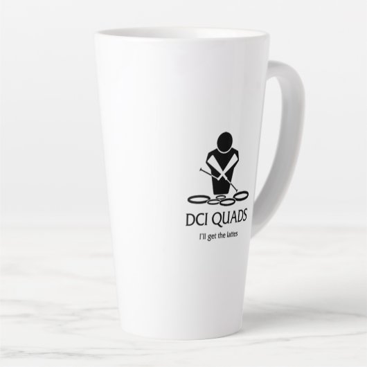 DCI QUADS - Ik krijg de lattes Latte Mok (Rechterhoek)