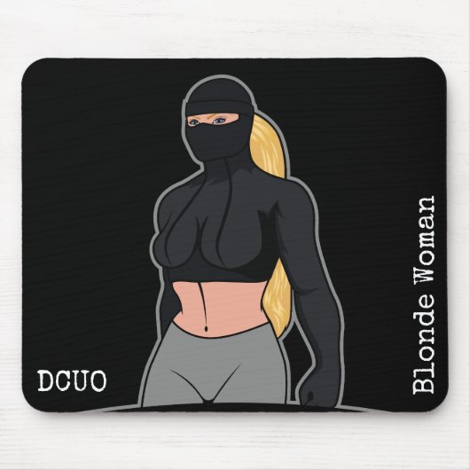 DCUO Blonde Woman Mousepad Muismat (Voorkant)