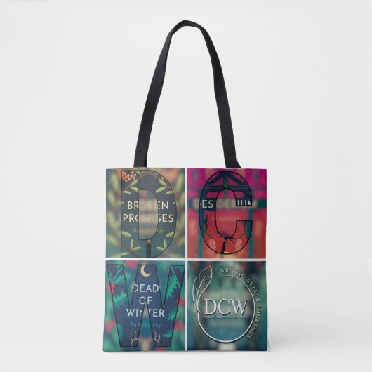 DCW op niet-gerichte covers achtergrond Tote Bag (Voorkant)