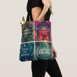 DCW op niet-gerichte covers achtergrond Tote Bag