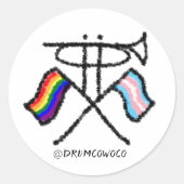 DCWC Mars met Pride Stickers (Voorkant)