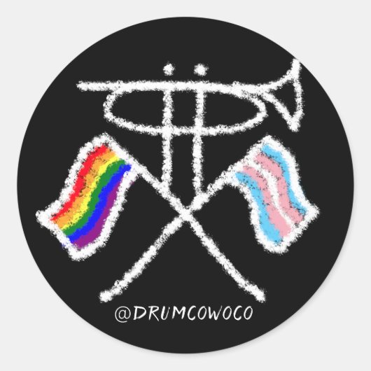 DCWC Pride Stickers - Mars met Pride MAASIN (Voorkant)