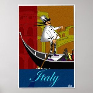 DD099 CHEF IN ITALIË POSTER