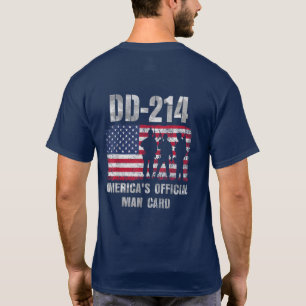 DD214 Americas Officieel Man Kaart Funny Military T-shirt