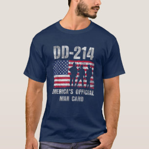 DD214 Americas Officieel Man Kaart Funny Military T-shirt